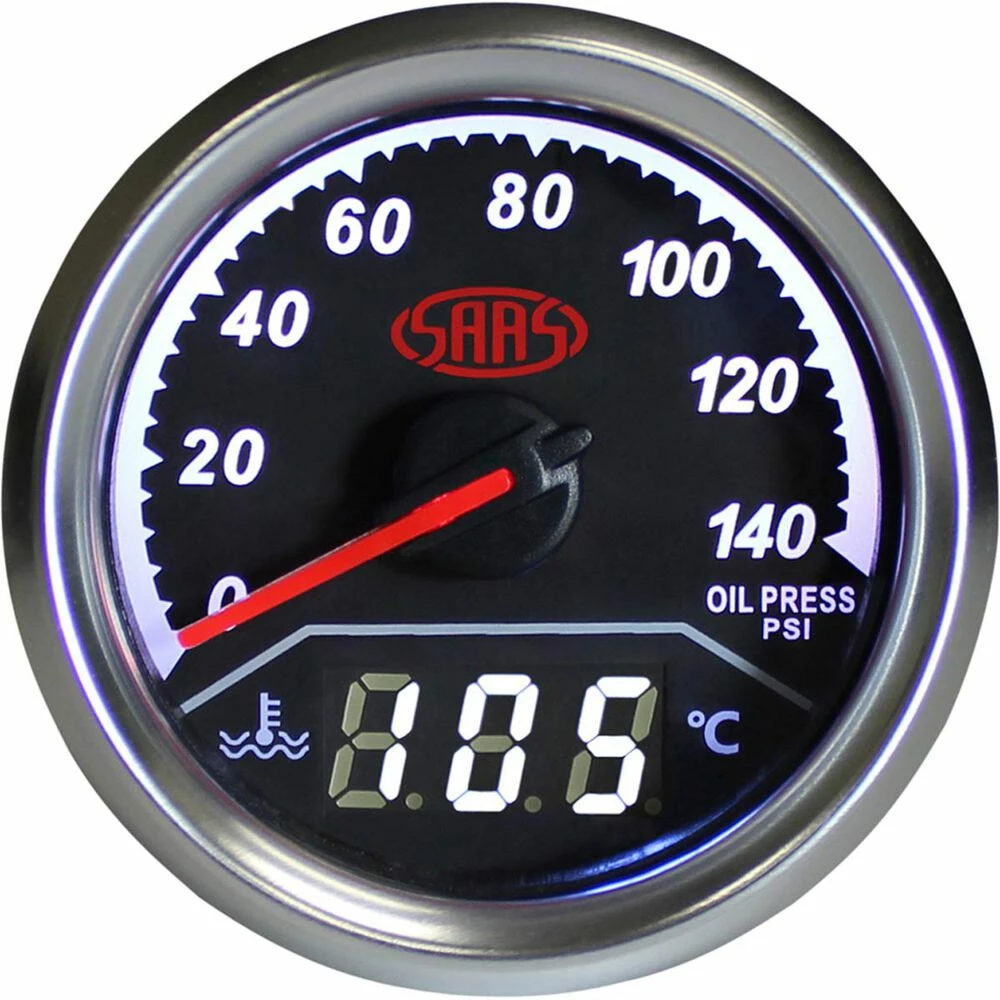 Top 10 🛒 SAAS Dual Oil Pressure / Water Temperature Trax Gauge - Black 👏 - Image 6