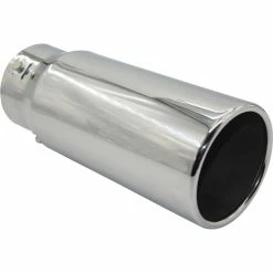 Cheapest 🥰 Street Series Stainless Steel Exhaust Tip - Straight Cut Rolled Tip Suits 52mm To 76mm ❤️