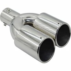 Best Pirce 👏 Street Series Stainless Steel Exhaust Tip - Twin Angle Cut Rolled Tip Suits 40mm To 52mm ❤️