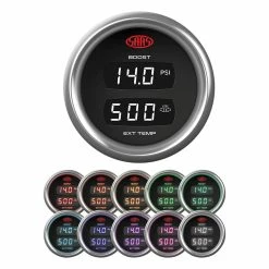 Best deal 🔥 SAAS Dual Temp/Boost Gauge Black 52mm ❤️