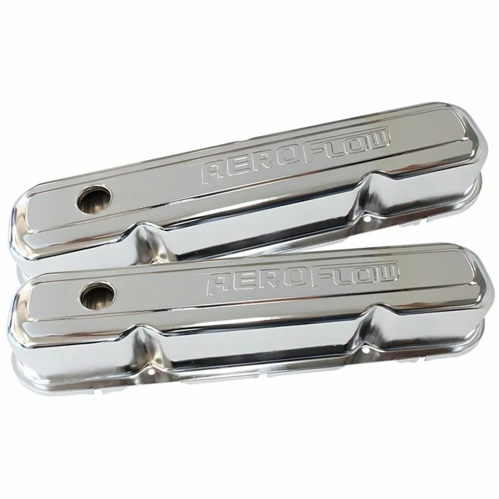 Hot Sale 👏 Aeroflow Chrome Steel Valve Covers SB Chrysler, AF1821-5006 🥰