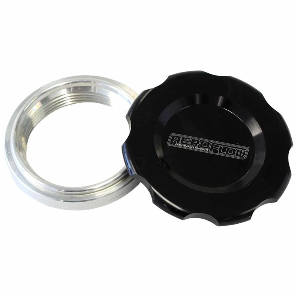 Cheap 🎁 Aeroflow Low Profile Billet Aluminium Filler Cap & Bung, AF465-40BLK ⌛