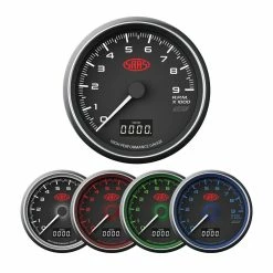 Budget ❤️ SAAS Muscle Series Tachometer 0-9K Shiftlite 3.5 Inch In-Dash, Black SG31642 ⭐